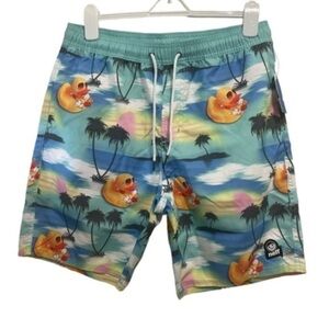 Neff Mens Vlly Hot Tub duck blue swim wear NWT Sz Large